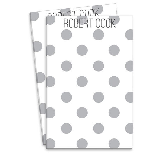 Grey Polka Dot Notepad